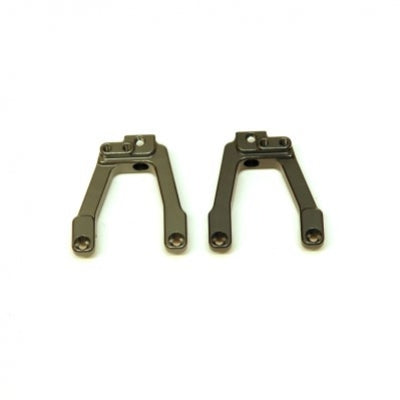 Aluminum Rear Shock Towers, Gun Metal, for SCX10 II, 1pr