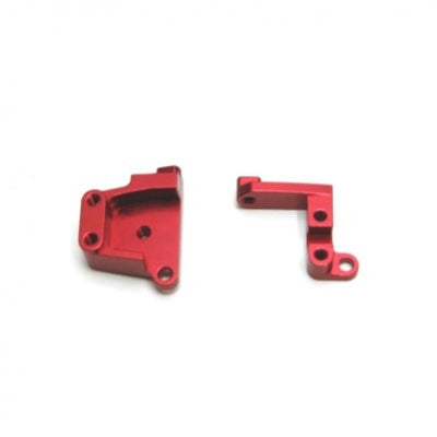 Aluminum Front Servo Mount Brackets, Red, for SCX10 II, 1pr