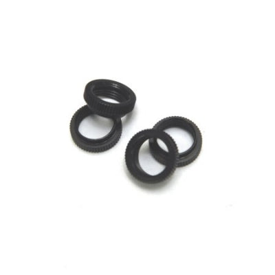 Aluminum Shock Collar, w/O-Rings, Black, for Axial Wraith / Yeti / EXO, 4pcs