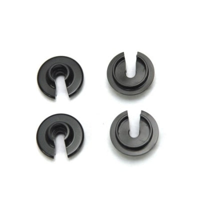 Aluminum Lower Shock Spring Retainers, Black, for Axial Wraith / Yeti / EXO, 4pcs