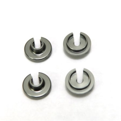Aluminum Lower Shock Spring Retainers, Gun Metal, for Axial Wraith / Yeti / EXO, 4pcs