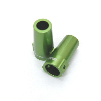 Aluminum Rear Lock Outs, Green, for Axial Wraith / Yeti, 1pr