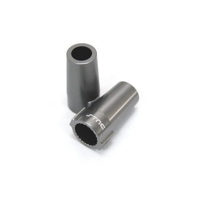 Aluminum Rear Lock Outs, Gun Metal, for Axial Wraith / Yeti. 1pr