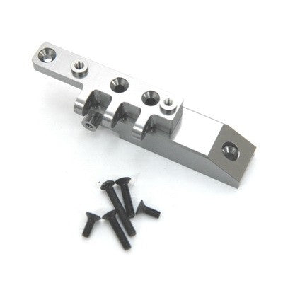 Heavy Duty Aluminum Front Servo Block / Upper Link Mount, Gun Metal, for Axial Wraith
