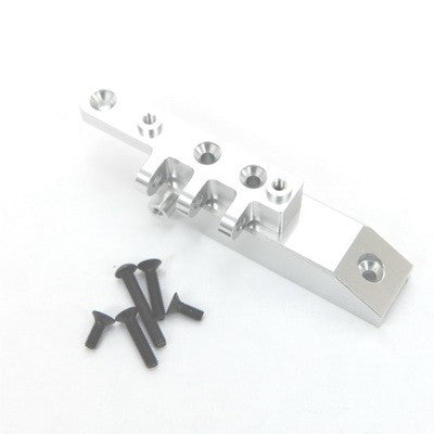 Heavy Duty Aluminum Front Servo Block / Upper Link Mount, Silver, for Axial Wraith