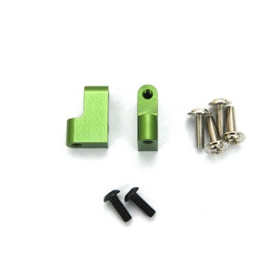 Aluminum Servo Mounts, Green, for Axial Wraith, 1pr