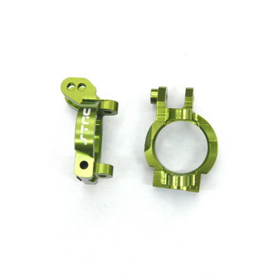 Precision Aluminum Front Caster Block, Green, for Axial EXO / Yeti, 1pr