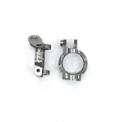 Precision Aluminum Front Caster Block, Gun Metal, for Axial EXO / Yeti, 1pr