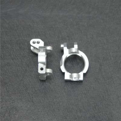 Precision Aluminum Front Caster Block, Silver, for Axial EXO / Yeti, 1pr