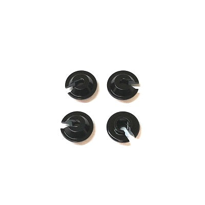 Brass Lower Shock Spring Retainer, Black, for Associated Enduro, 4pcs
