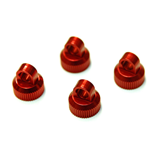 Aluminum Upper Shock Caps, Red, for Associated Enduro, 4pcs