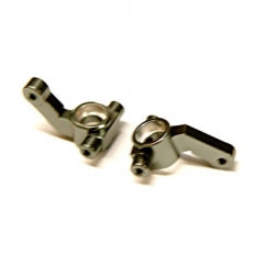 Aluminum Steering Knuckles, Gun Metal, for Associated DR10, 1pr