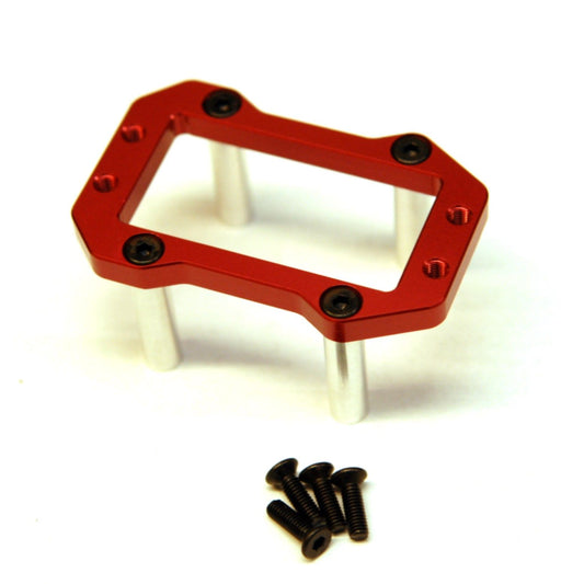 Aluminum Steering Servo Reinforcement Plate w/Posts, Red, for Arrma Outcast 6S
