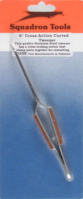 Cross Action Curved Tweezers