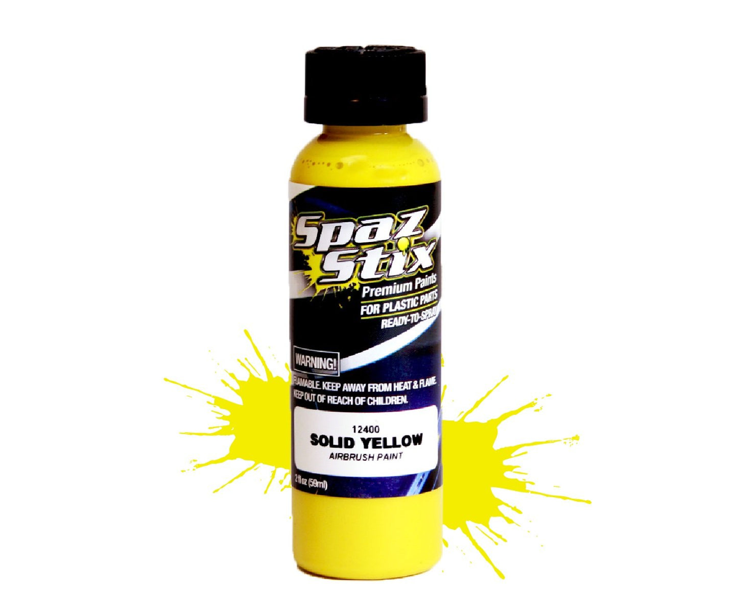 Solid Yellow Airbrush Ready Paint, 2oz Bottle