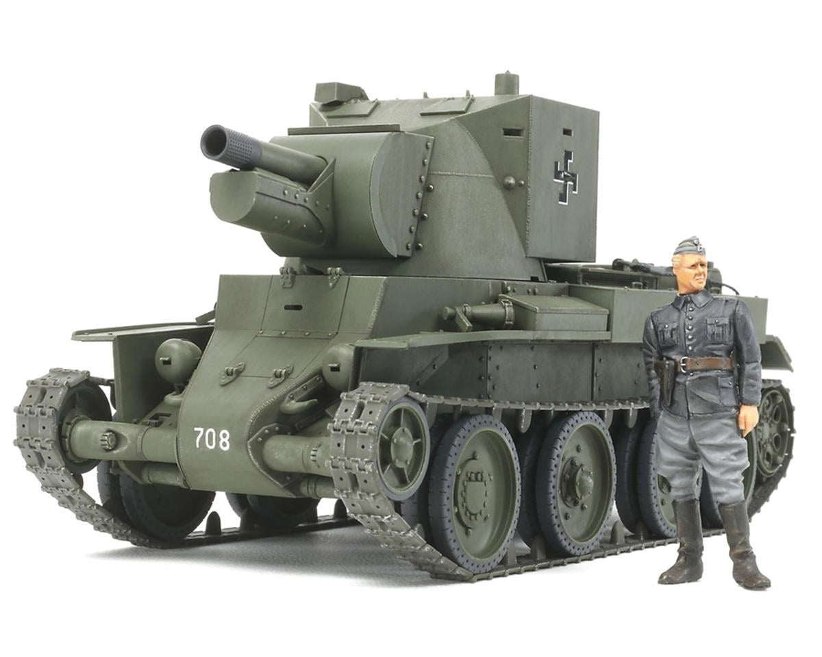 Tamiya 1/35 Finnish Army Assault Gun BT-42 Armored Vehicle Plastic Model Kit w/Army Figure