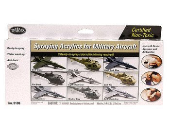 Acrylic Paint Sets - 9 Aircraft Colors (Air Brush)