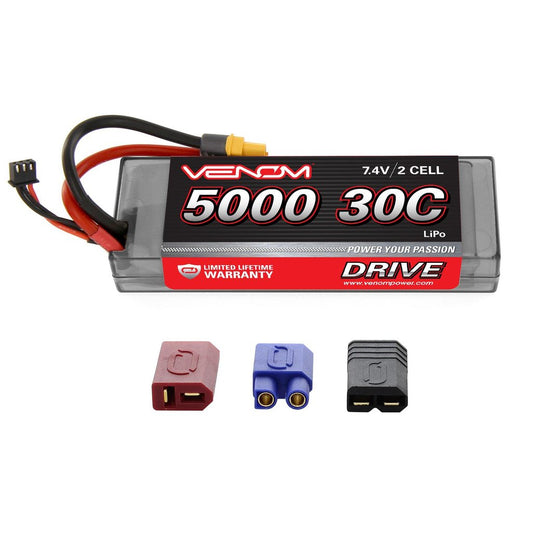 DRIVE 30C 2S 5000mAh 7.4V LiPo Hardcase ROAR Battery with UNI 2.0 Plug