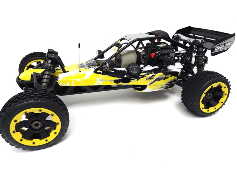 1/5 Rovan 305A Gas Petrol Buggy Ready To Run RTR 30.5cc HPI Baja 5B SS King Motor Compatible with PERFORMANCE PIPE! (Yellow)